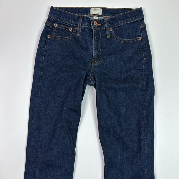 J.Crew 8" Toothpick Dark Wash Skinny Jeans Size 26 - Picture 2 of 12
